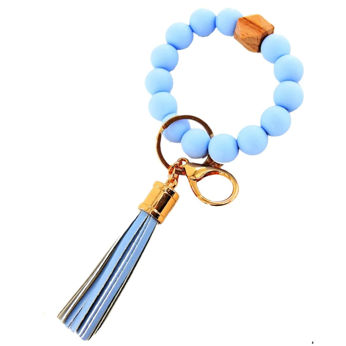 BB139X125 Silicone Beaded Keyring/Keychain Bracelet - Honeytote