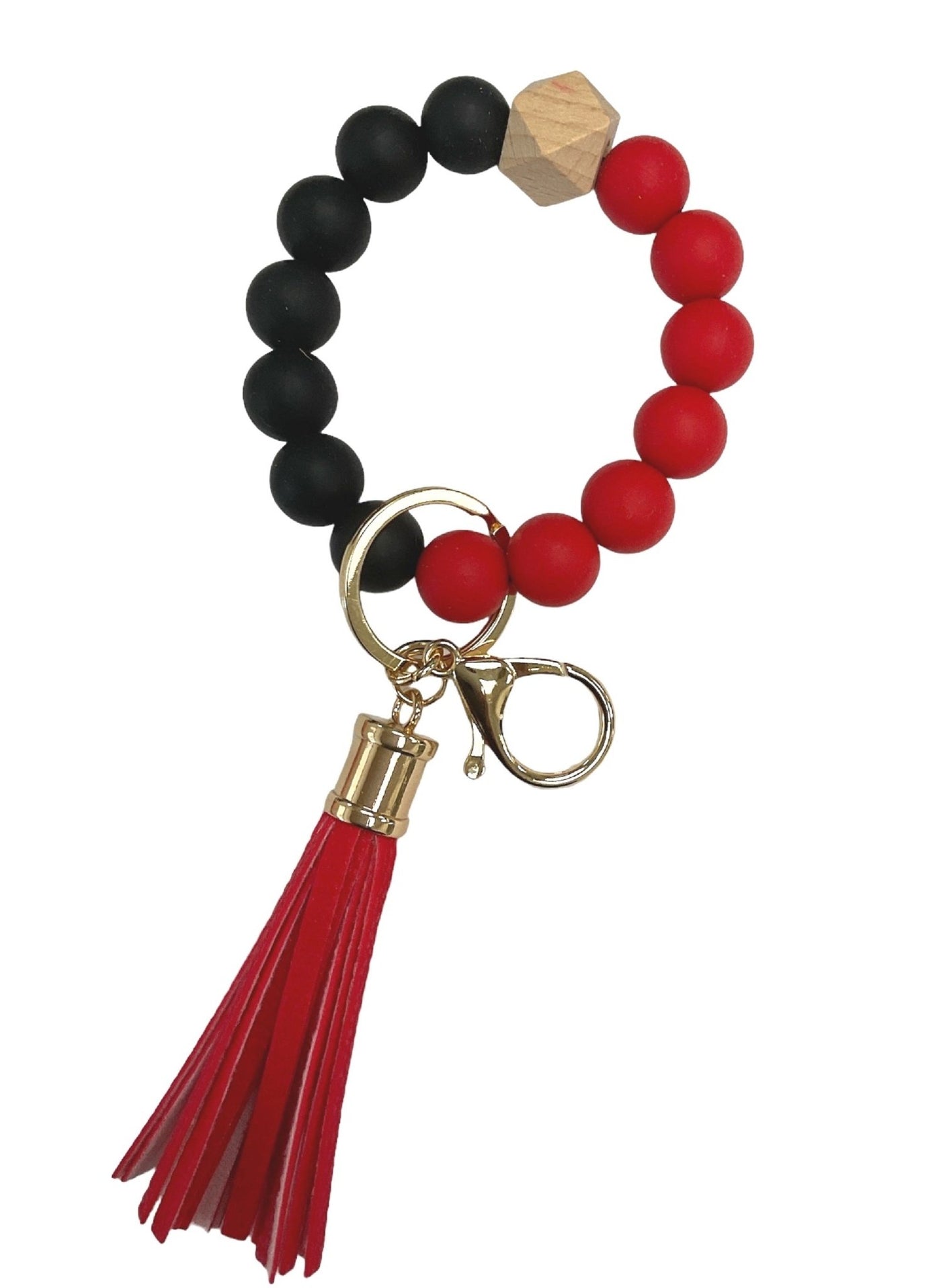 BB139X125 Silicone Beaded Keyring/Keychain Bracelet