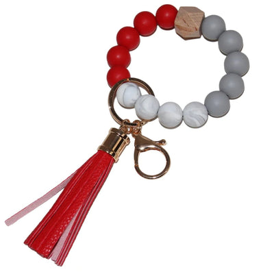 BB139X125 Silicone Beaded Keyring/Keychain Bracelet - Honeytote