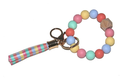 BB139X125 Silicone Beaded Keyring/Keychain Bracelet - Honeytote