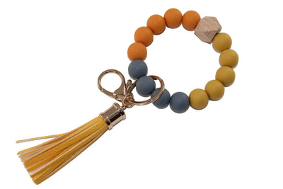 BB139X125 Silicone Beaded Keyring/Keychain Bracelet - Honeytote