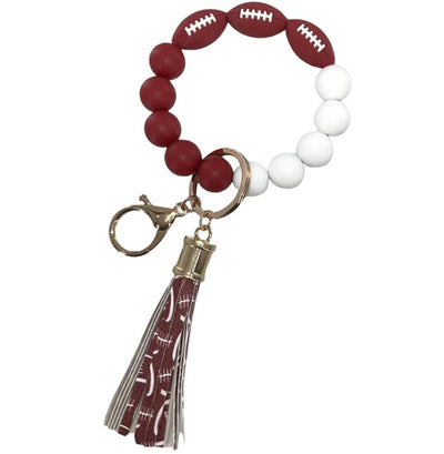 BB139X169 Theme Silicone Beaded Keyring/Keychain Bracelet - Honeytote