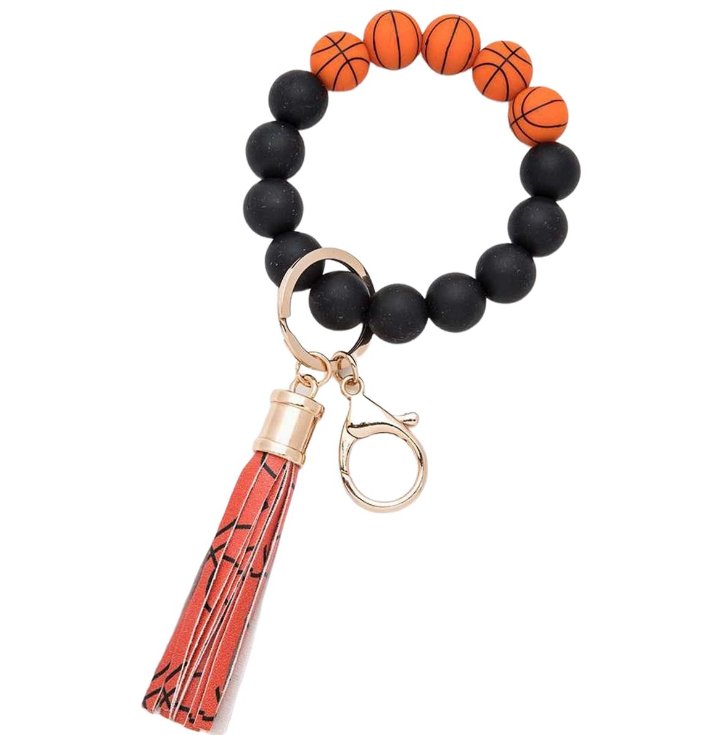 BB139X169 Theme Silicone Beaded Keyring/Keychain Bracelet - Honeytote