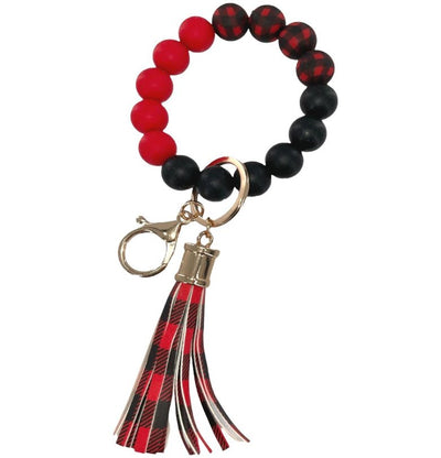 BB139X169 Theme Silicone Beaded Keyring/Keychain Bracelet - Honeytote