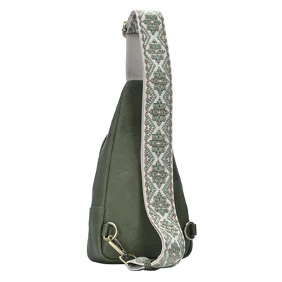 BGA5704 Zoey Boho Sling Bag With Guitar Strap - Honeytote