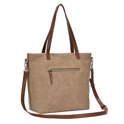 BGO82719 Addison Vegan Leather Tote Bag - Honeytote