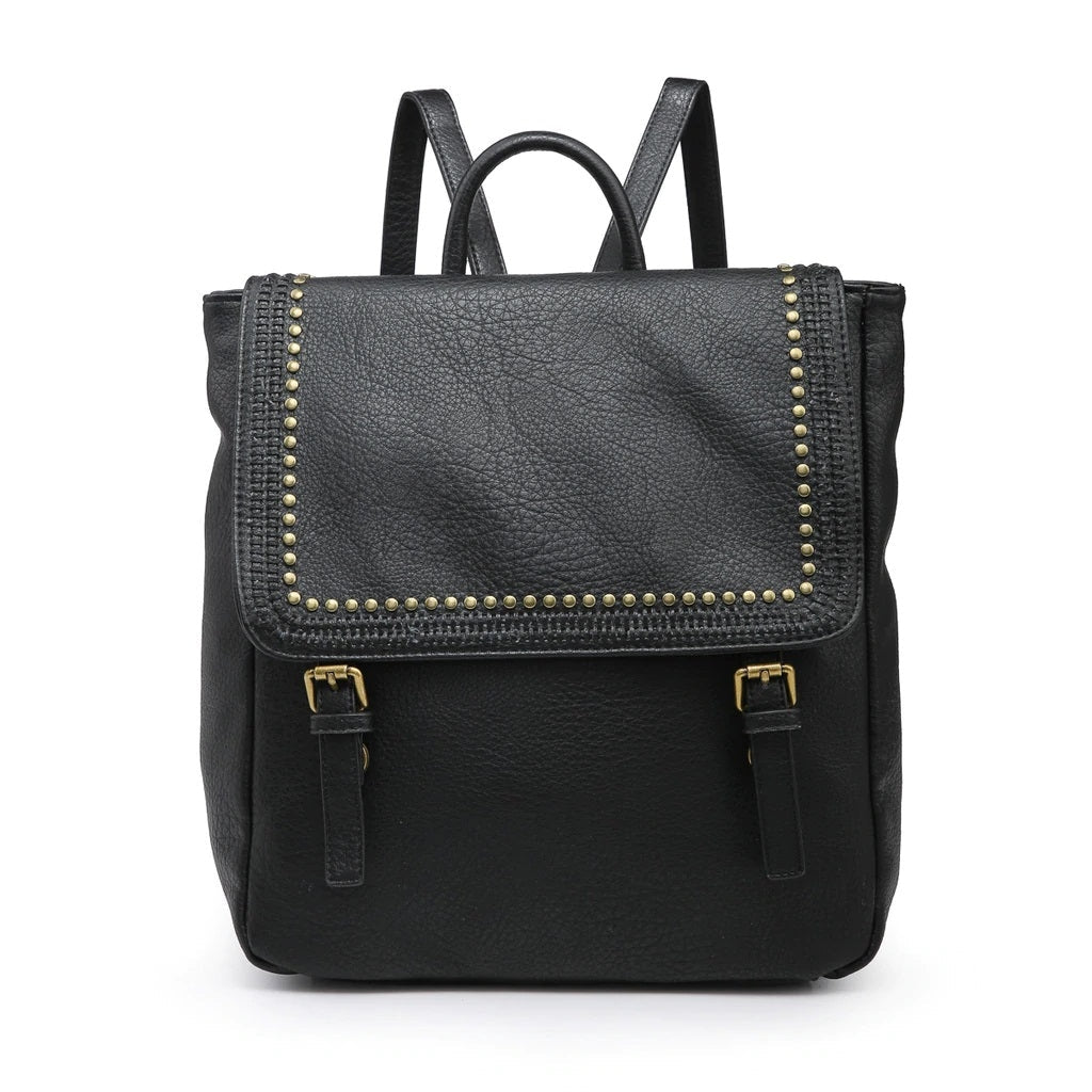 BP1939 Studded Flap over Fashion Backpack