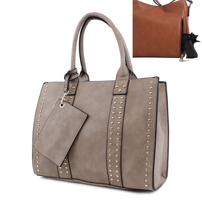 C4032L Studded Concealed & Carry Tote/Crossbody - Honeytote