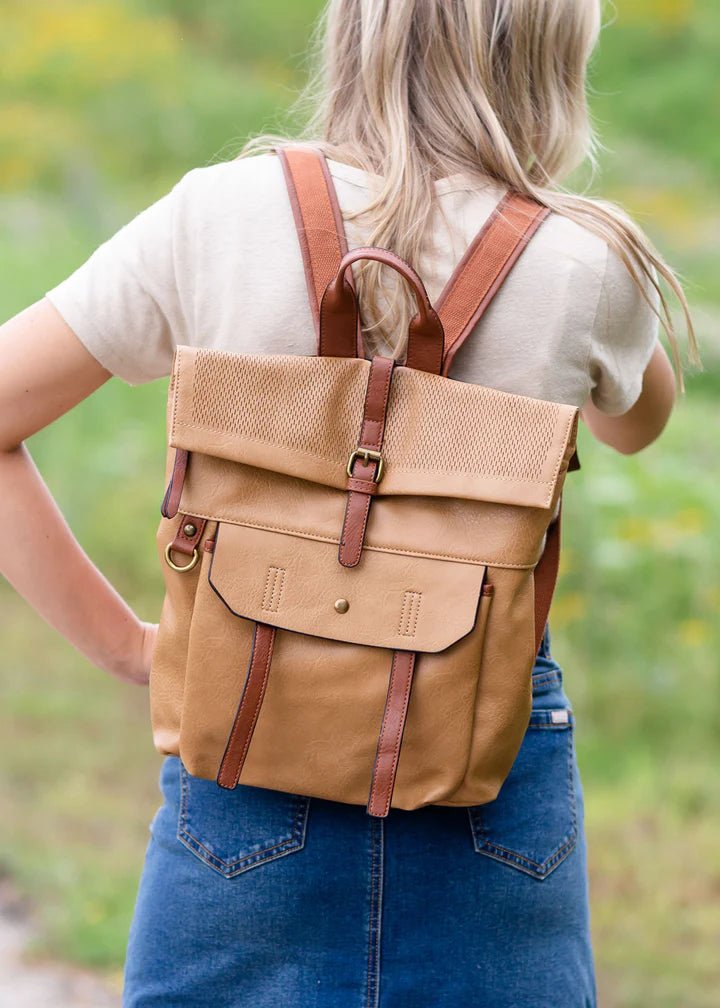 CJF080-1 Laser Cut Flap Backpack - Honeytote