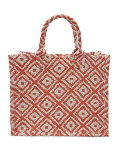 WBT210205 Charlotte Geometric Fabric Tote