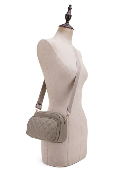 DJ25764N-6 Angela Quilted Crossbody Bag - Honeytote