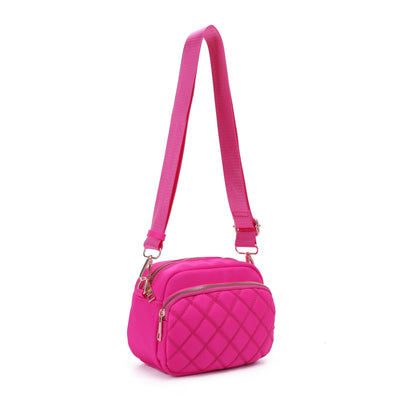 DJ25764N-6 Angela Quilted Crossbody Bag - Honeytote