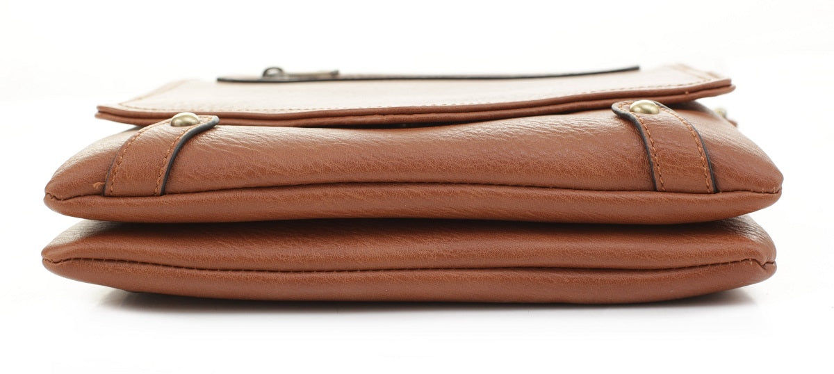 DSC31184LK  Zipper Pocket Flap Over Concealed Carry Crossbody