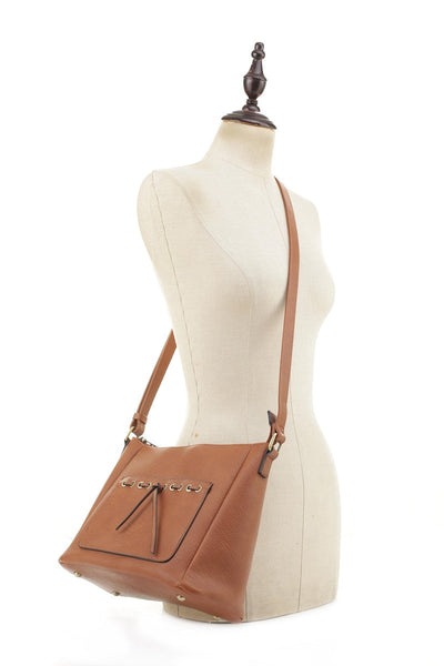 DSC31187LK Woven Detail Concealed Carry Crossbody