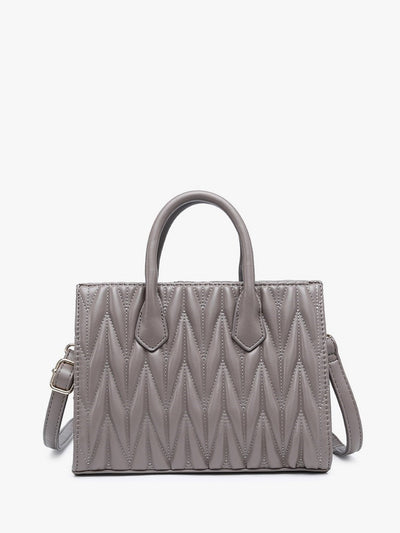 EH2248 EH Herringbone Satchel w/ Dual Handles - Honeytote