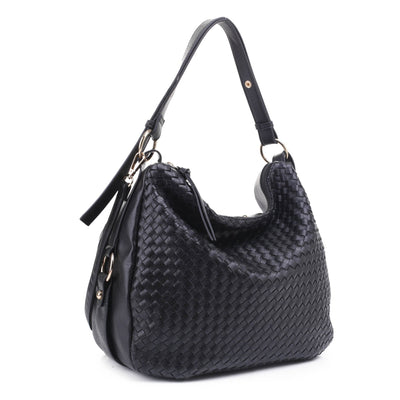 FC19666 Woven Shoulder Hobo Bag - Honeytote