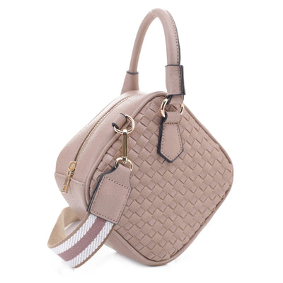 FC20364 Rhombus Woven Crossbody - Honeytote