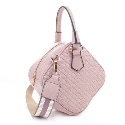 FC20364 Rhombus Woven Crossbody - Honeytote