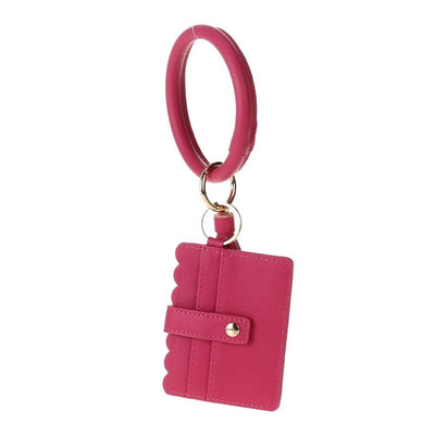 GC1069 Solid Color Bangle/Key-Chain/Wallet w/ ID Window - Honeytote