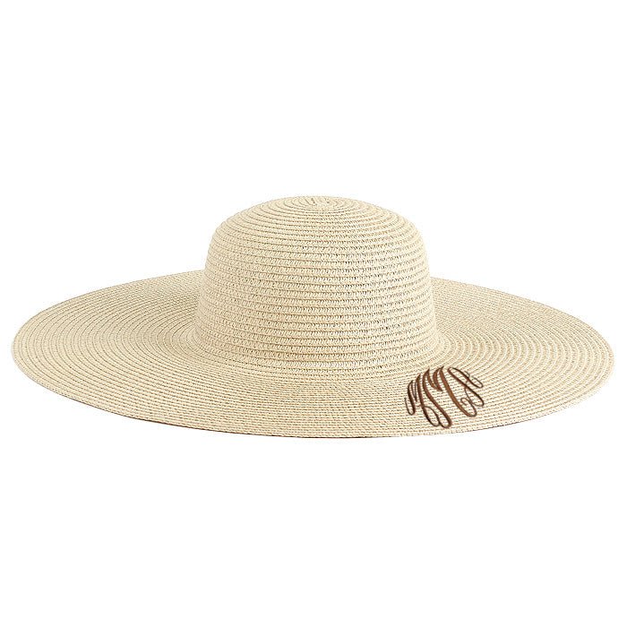 H3045 Monogrammable Straw Floppy Hat - Honeytote