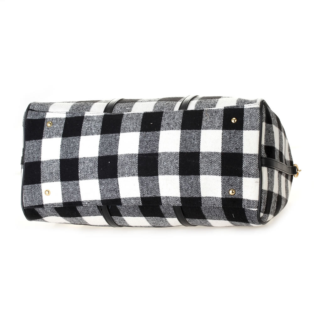 HD3006 Buffalo Plaid Duffel Bag - Honeytote