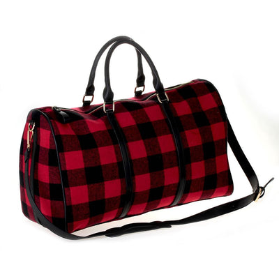 HD3006 Buffalo Plaid Duffel Bag - Honeytote