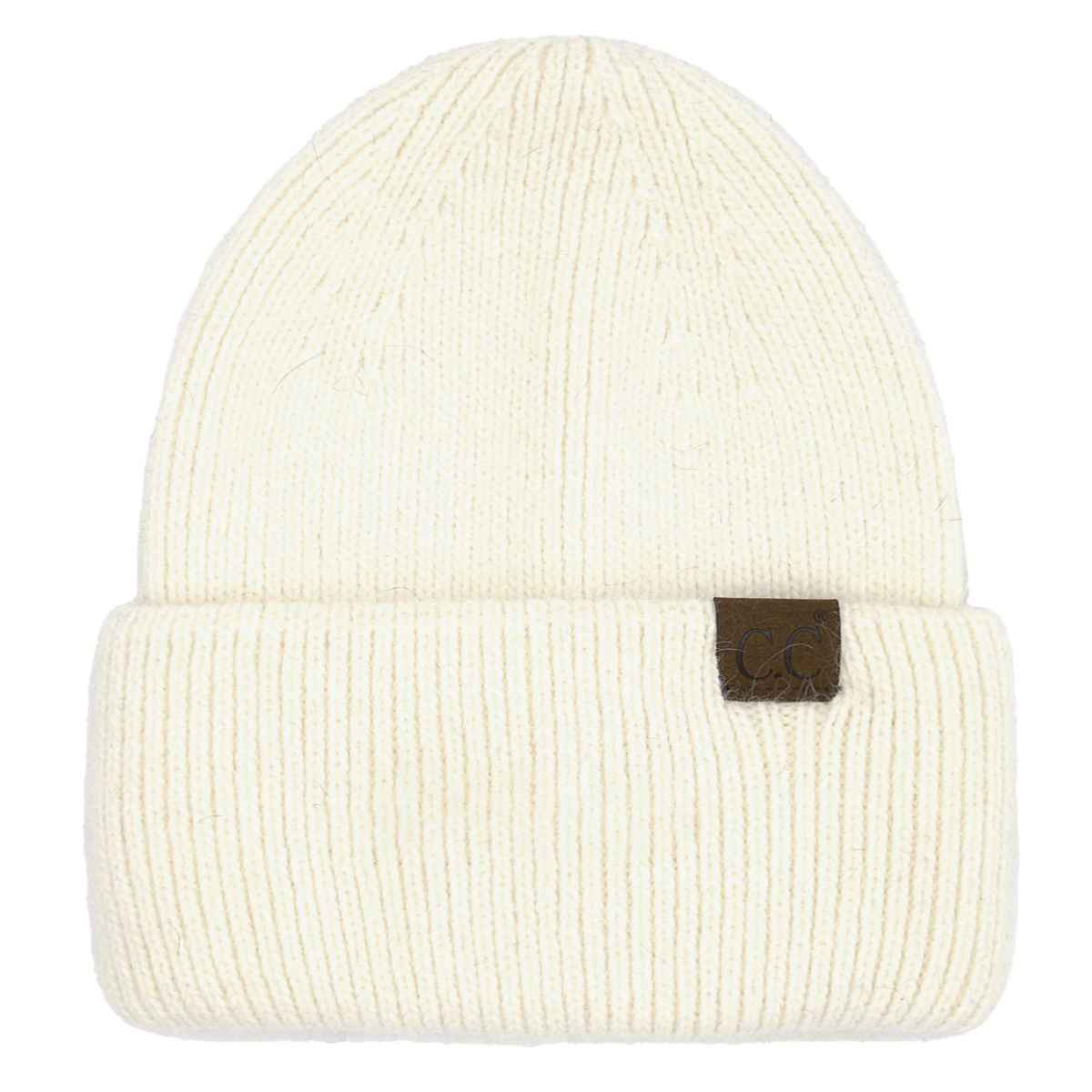 HTS0007 Monica Ribbed Double Cuff Beanie - MiMi Wholesale