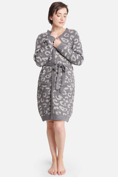 JCL1009 Leopard Super Lux Robe/Cardigan - Honeytote