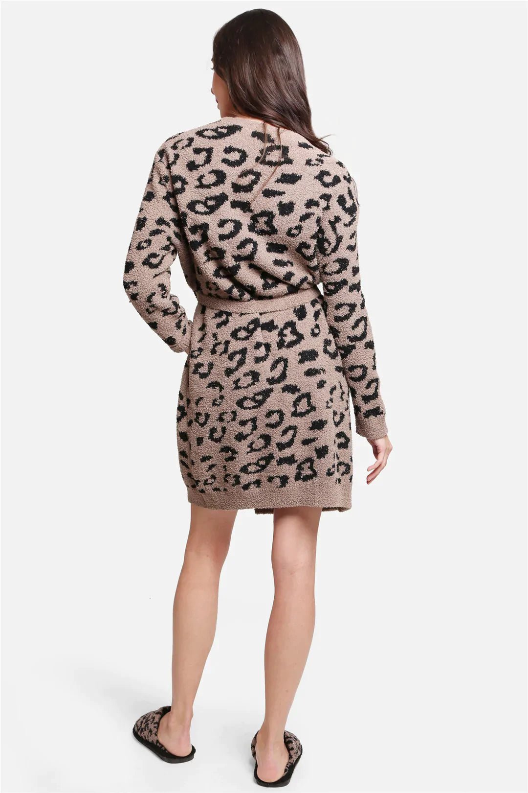 JCL1009 Leopard Super Lux Robe/Cardigan - Honeytote