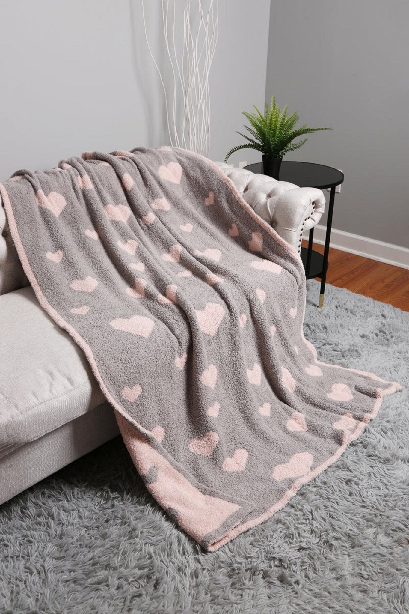 JCL1036 Heart Throw Blanket - MiMi Wholesale