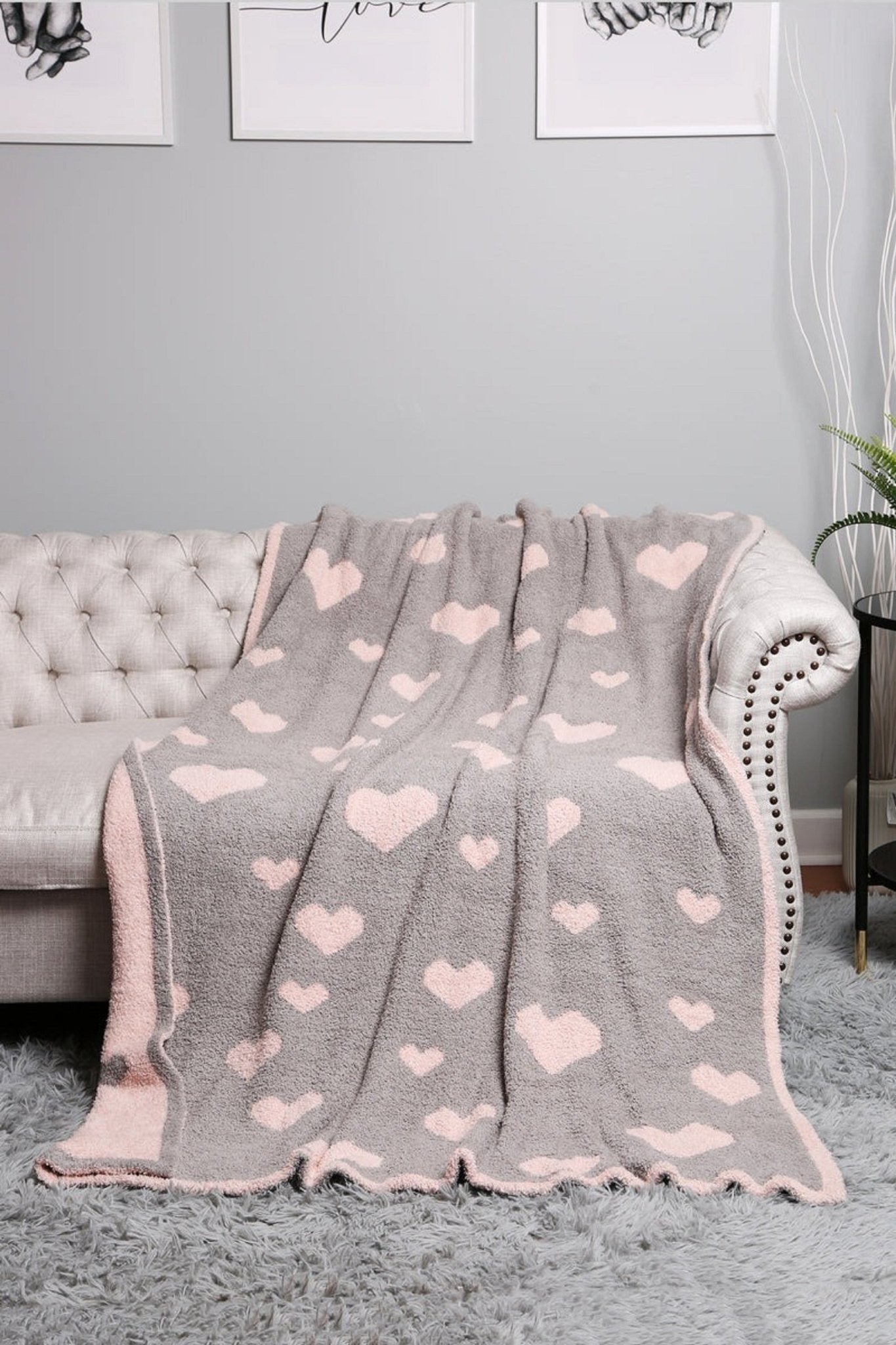 JCL1036 Heart Throw Blanket - MiMi Wholesale