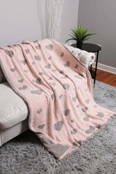 JCL1036 Heart Throw Blanket - MiMi Wholesale