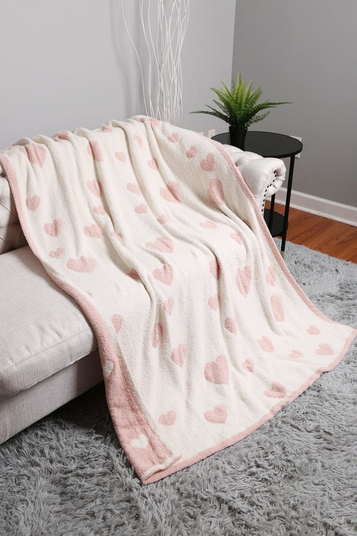 JCL1036 Heart Throw Blanket - MiMi Wholesale