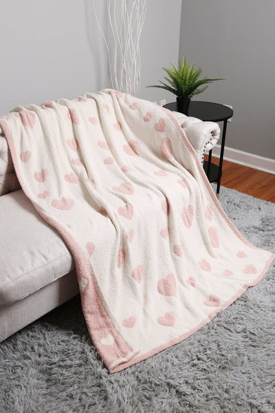 JCL1036 Heart Throw Blanket - MiMi Wholesale