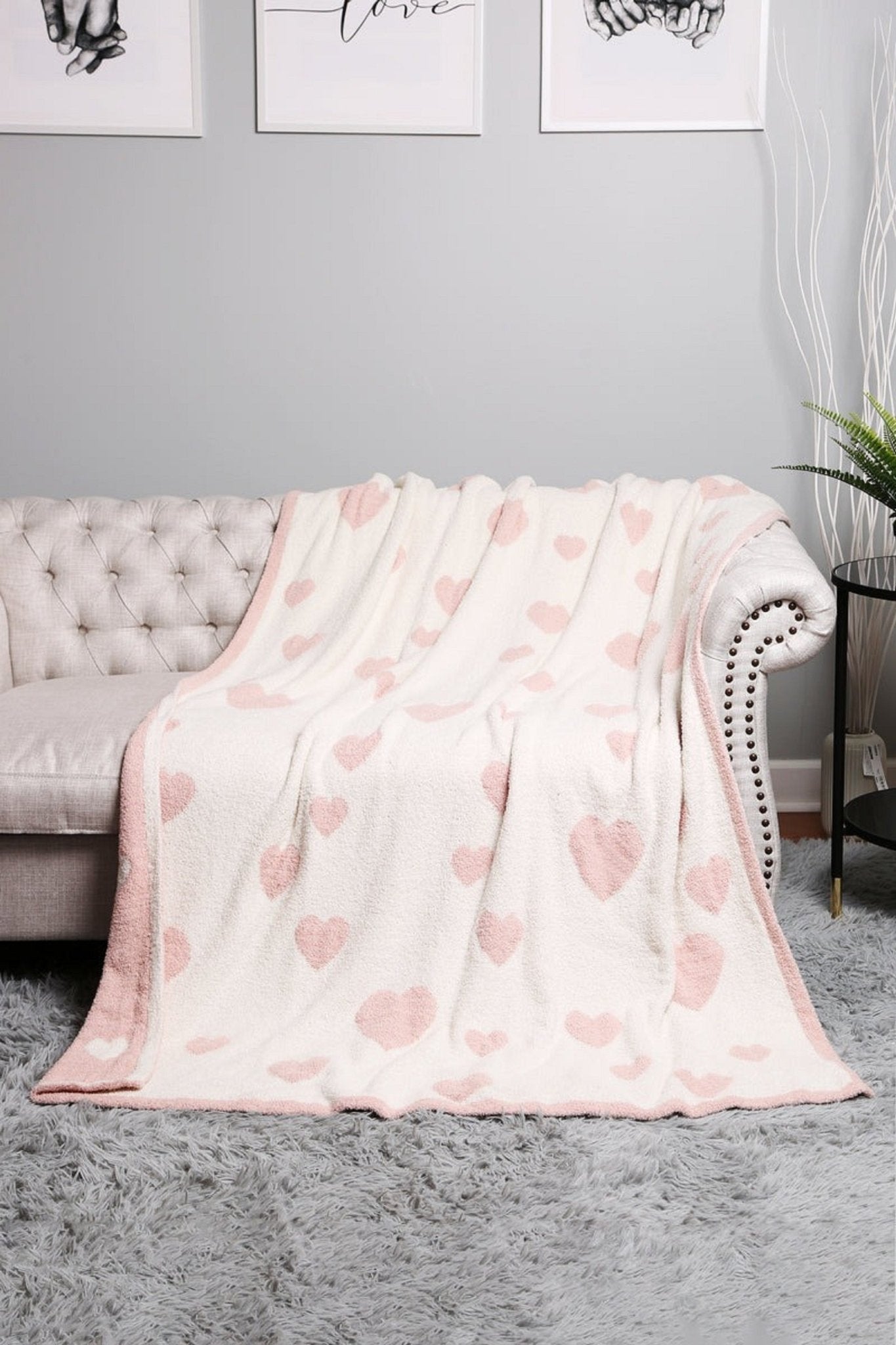 JCL1036 Heart Throw Blanket - MiMi Wholesale