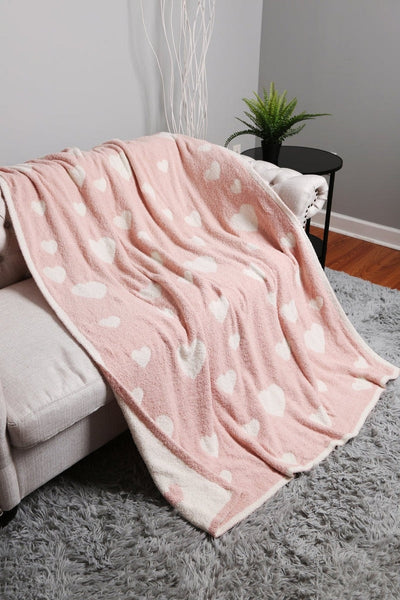 JCL1036 Heart Throw Blanket - MiMi Wholesale