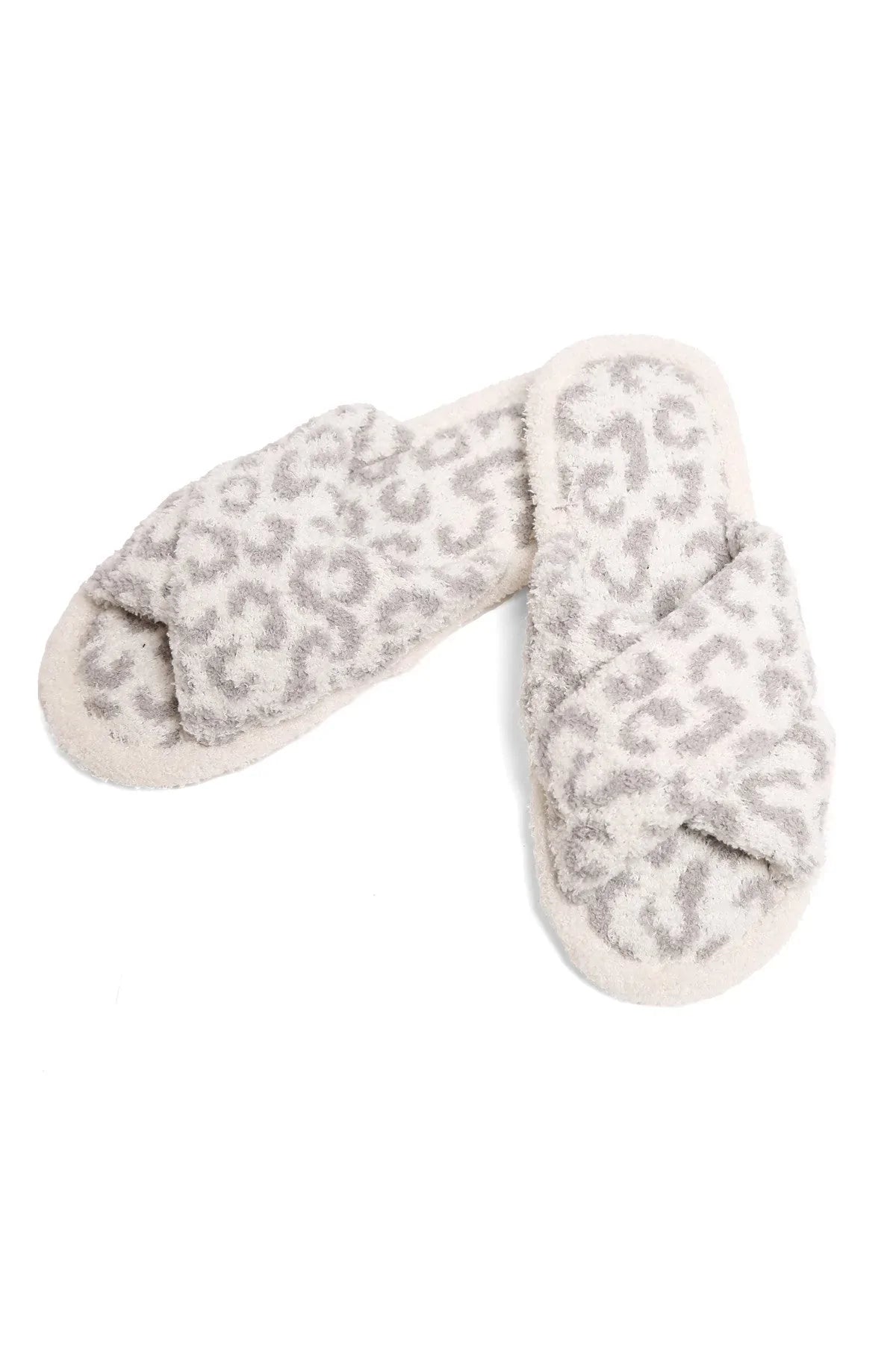 JCL2120 Leopard Super Lux Open-Toe Slipper - Honeytote