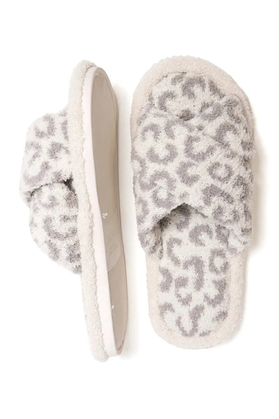 JCL2120 Leopard Super Lux Open-Toe Slipper - Honeytote