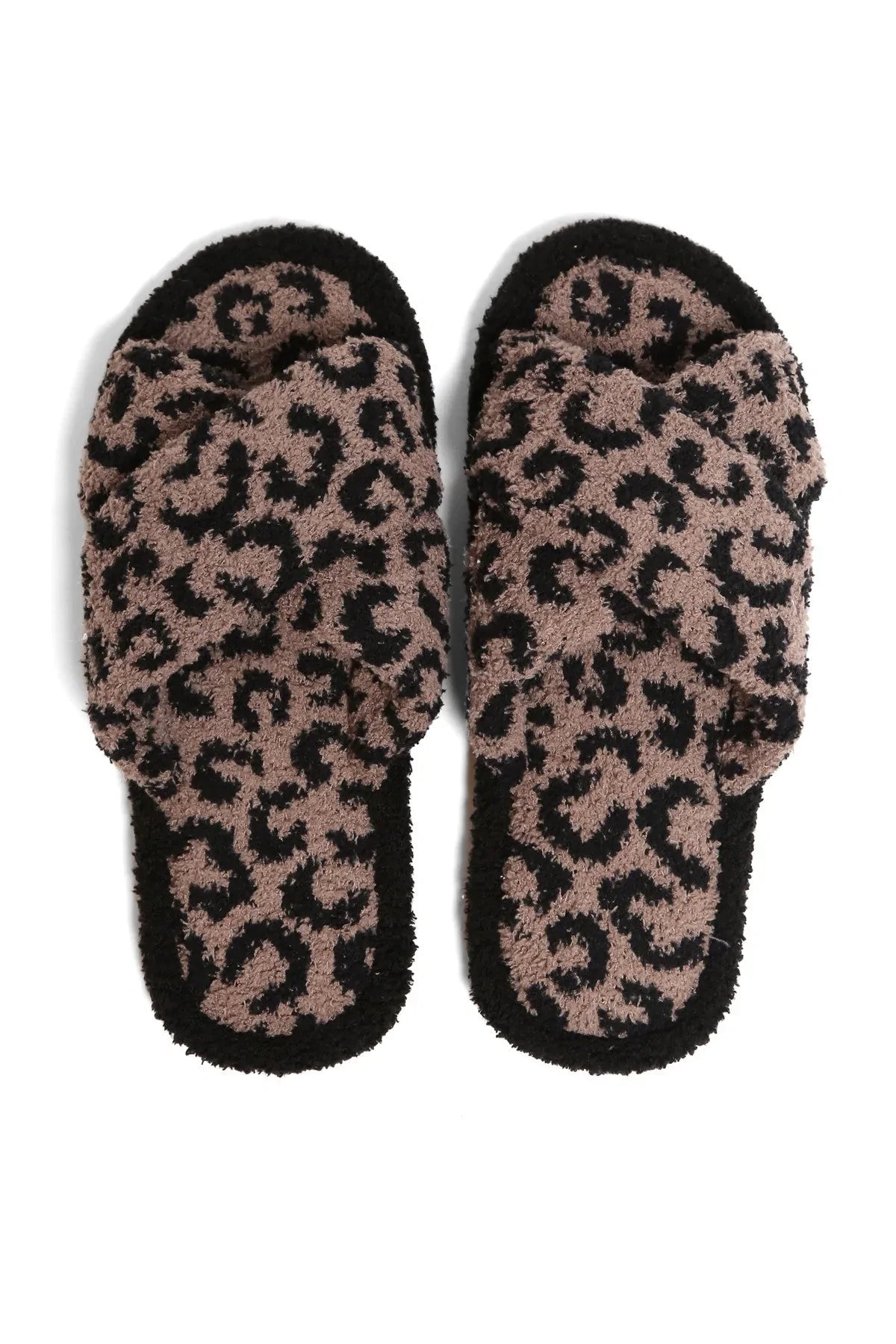 JCL2120 Leopard Super Lux Open-Toe Slipper - Honeytote