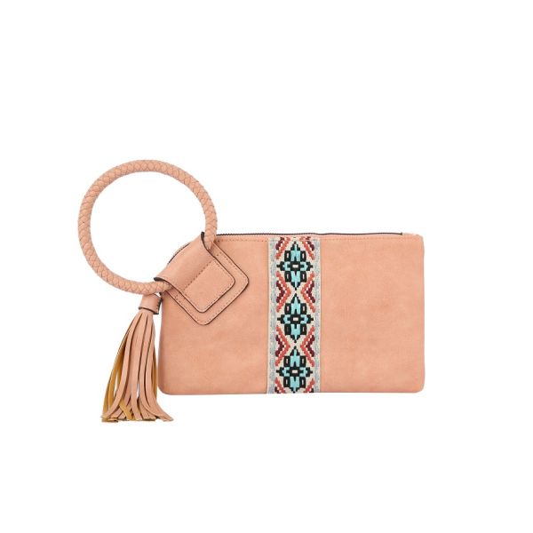 JY0379 AZTEC WRISTLET CLUTCH BAG - Honeytote