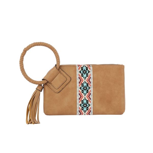 JY0379 AZTEC WRISTLET CLUTCH BAG - Honeytote