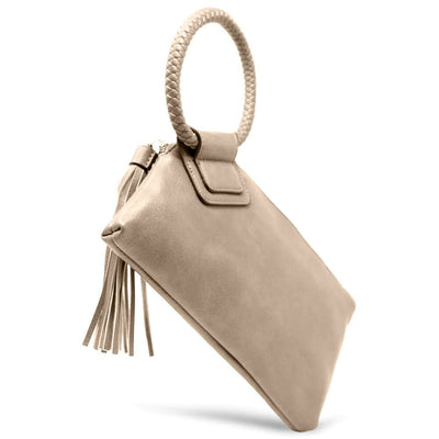 JYM0346 Soft Vegan Leather Wristlet/Clutch With Tassel - Honeytote