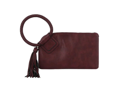 JYM0346 Soft Vegan Leather Wristlet/Clutch With Tassel - Honeytote