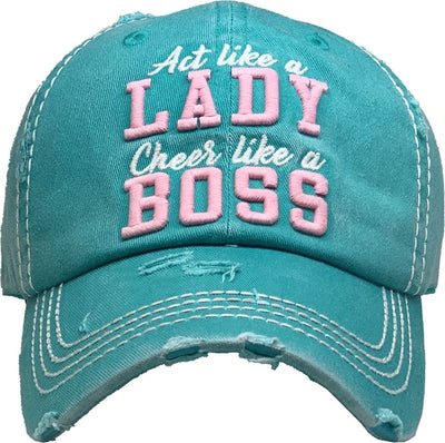 KBV1361 "Lady Boss" Vintage Washed Baseball Cap - Honeytote