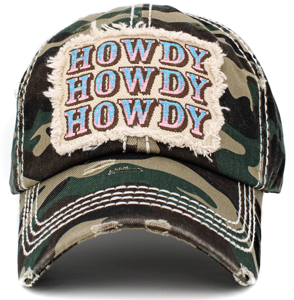 KBV1414 "HOWDY" Vintage Washed Cap - Honeytote