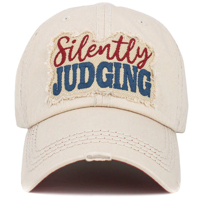 KBV1534 Silently Judging Washed Vintage Cap - MiMi Wholesale