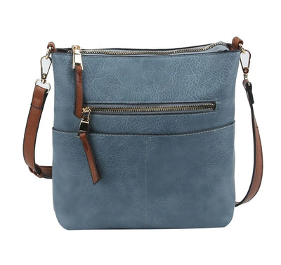 LQF038Z Elina Zipper Front Crossbody Bag