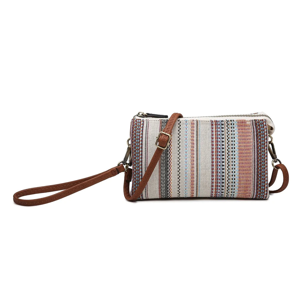 M013 (BOHO.RUST) BOHO 3 Compartment Crossbody Bag