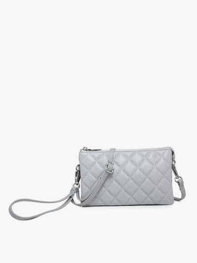 M013QLT Riley Quilted 3 Compartment Crossbody/Wristlet - MiMi Wholesale