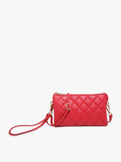 M013QLT Riley Quilted 3 Compartment Crossbody/Wristlet - MiMi Wholesale